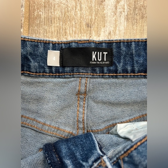 Kut from the Kloth High Rise Jane Jean Short Distressed Denim Cutoff Size 4 - Picture 3 of 10